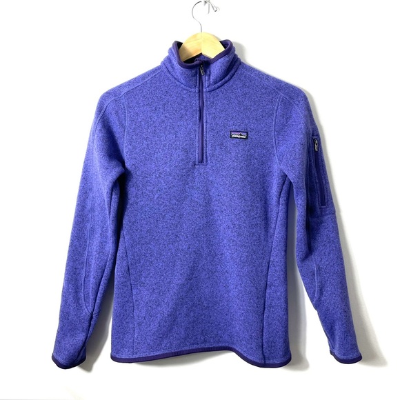 Patagonia Women’s Better Sweater 1/4 Zip Pullover Purple Small - Picture 1 of 7